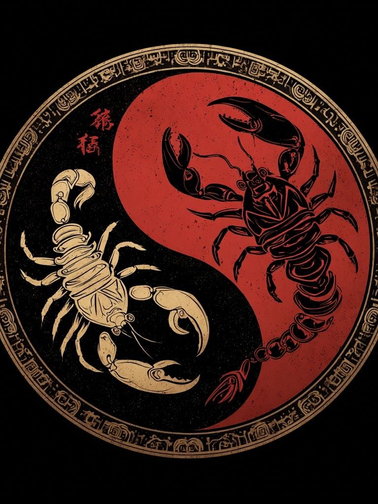 Scorpio and Cancer Zodiac Poster. poster detail
