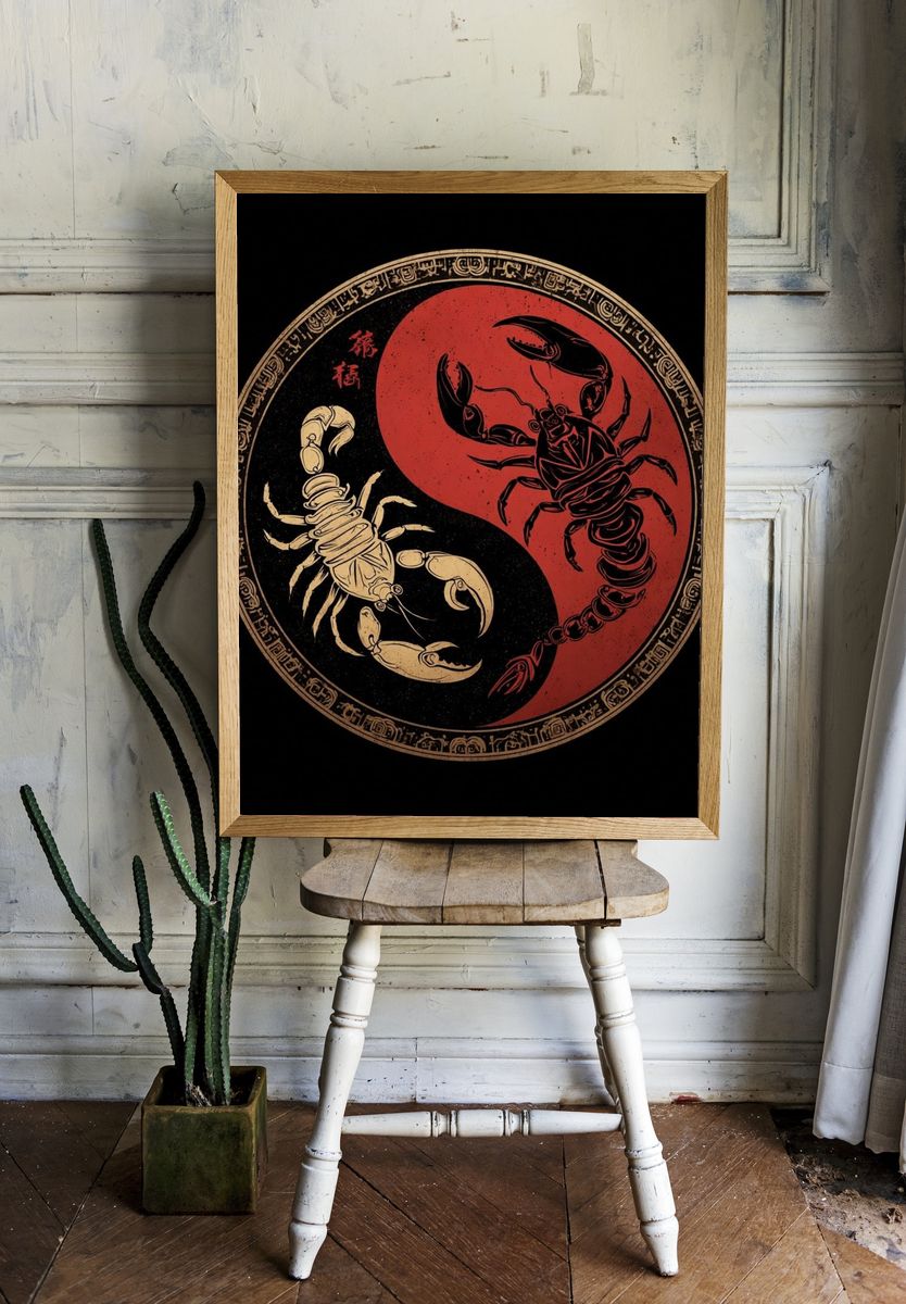 Scorpio and Cancer Zodiac Poster. — room view 1