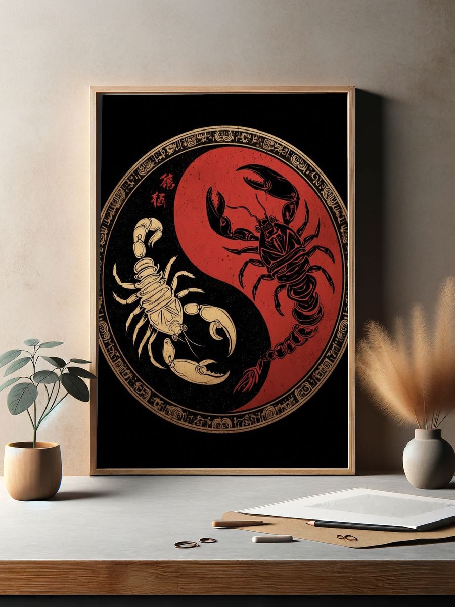 Scorpio and Cancer Zodiac Poster. — room view 2