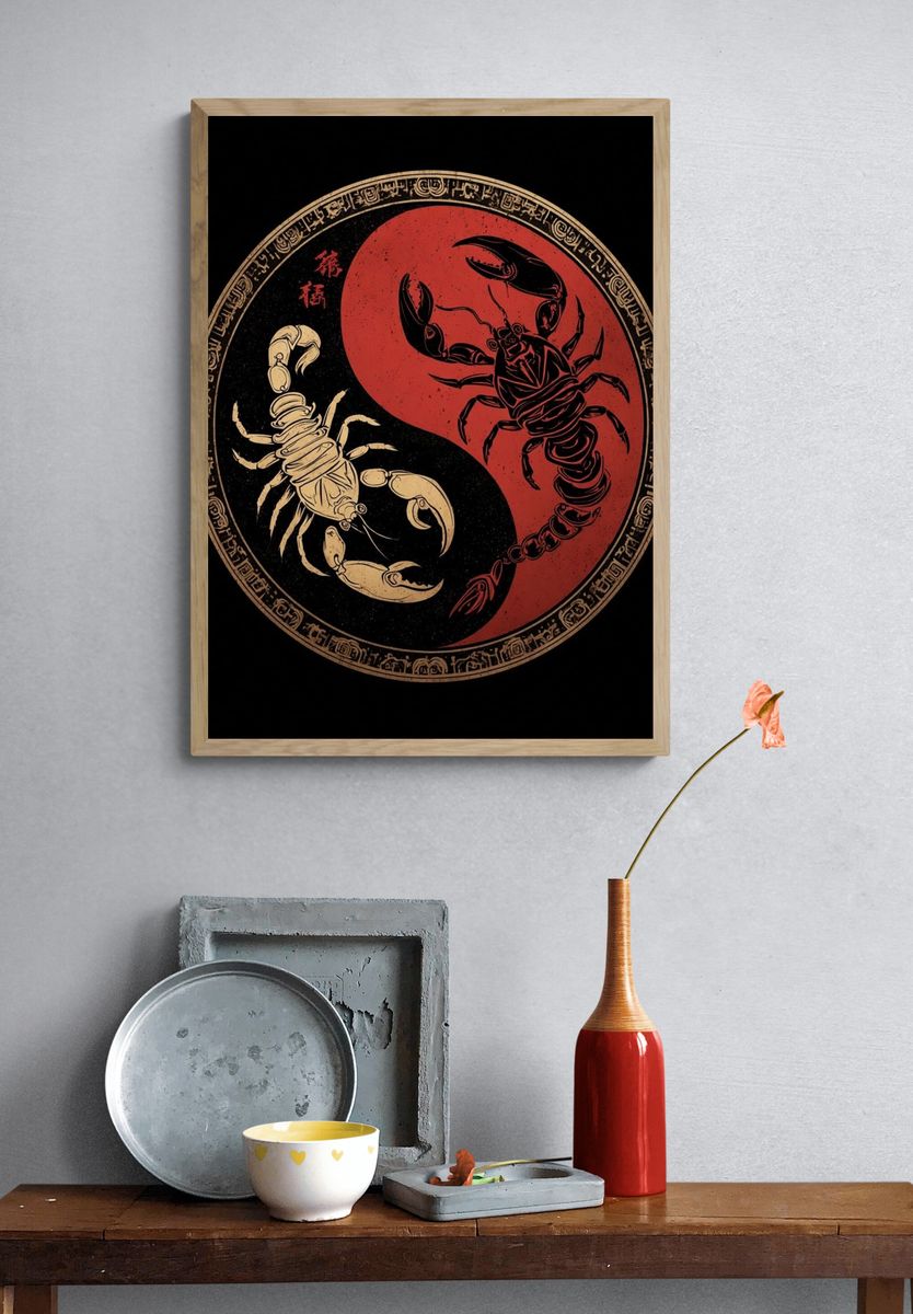 Scorpio and Cancer Zodiac Poster. — room view 3