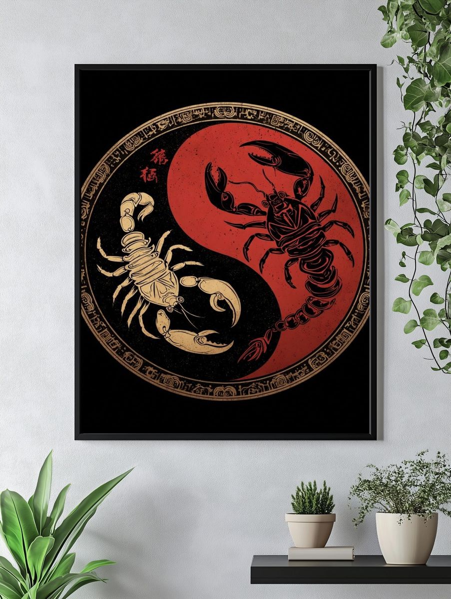 Scorpio and Cancer Zodiac Poster. — room view 4