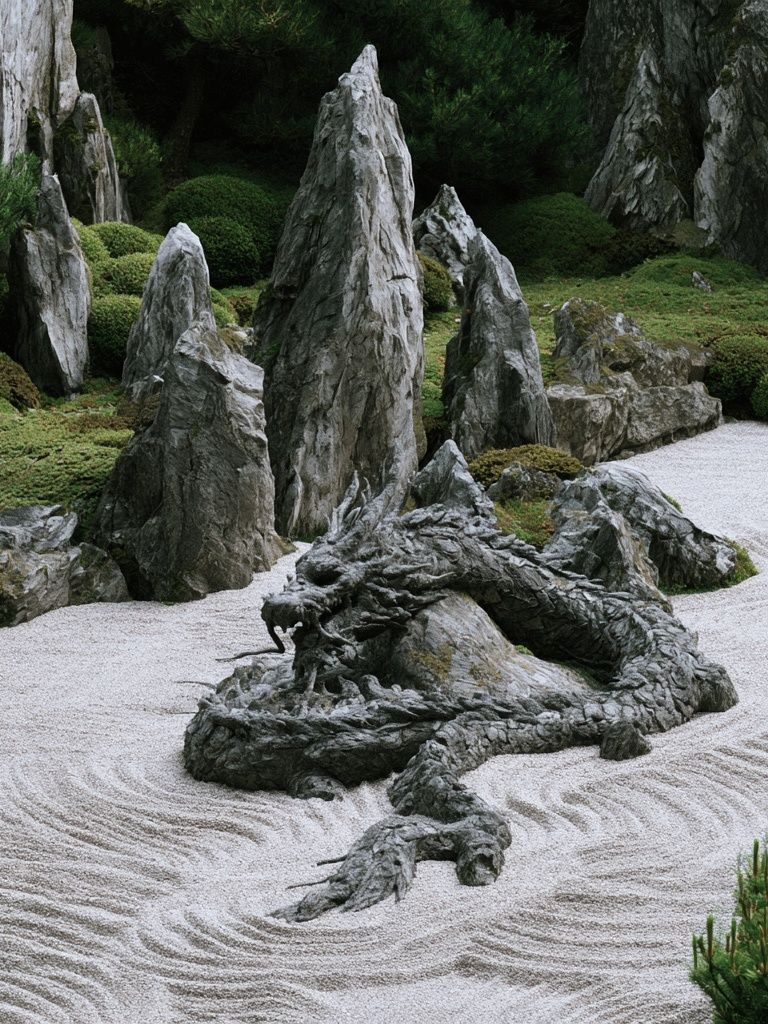 Zen Rock Garden Photography Poster. poster detail