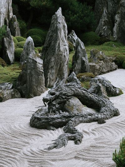 Zen Rock Garden Photography Poster.