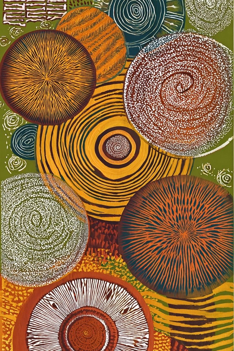 Colorful Abstract Circles Poster. poster detail