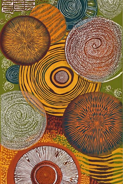Colorful Abstract Circles Poster. poster
