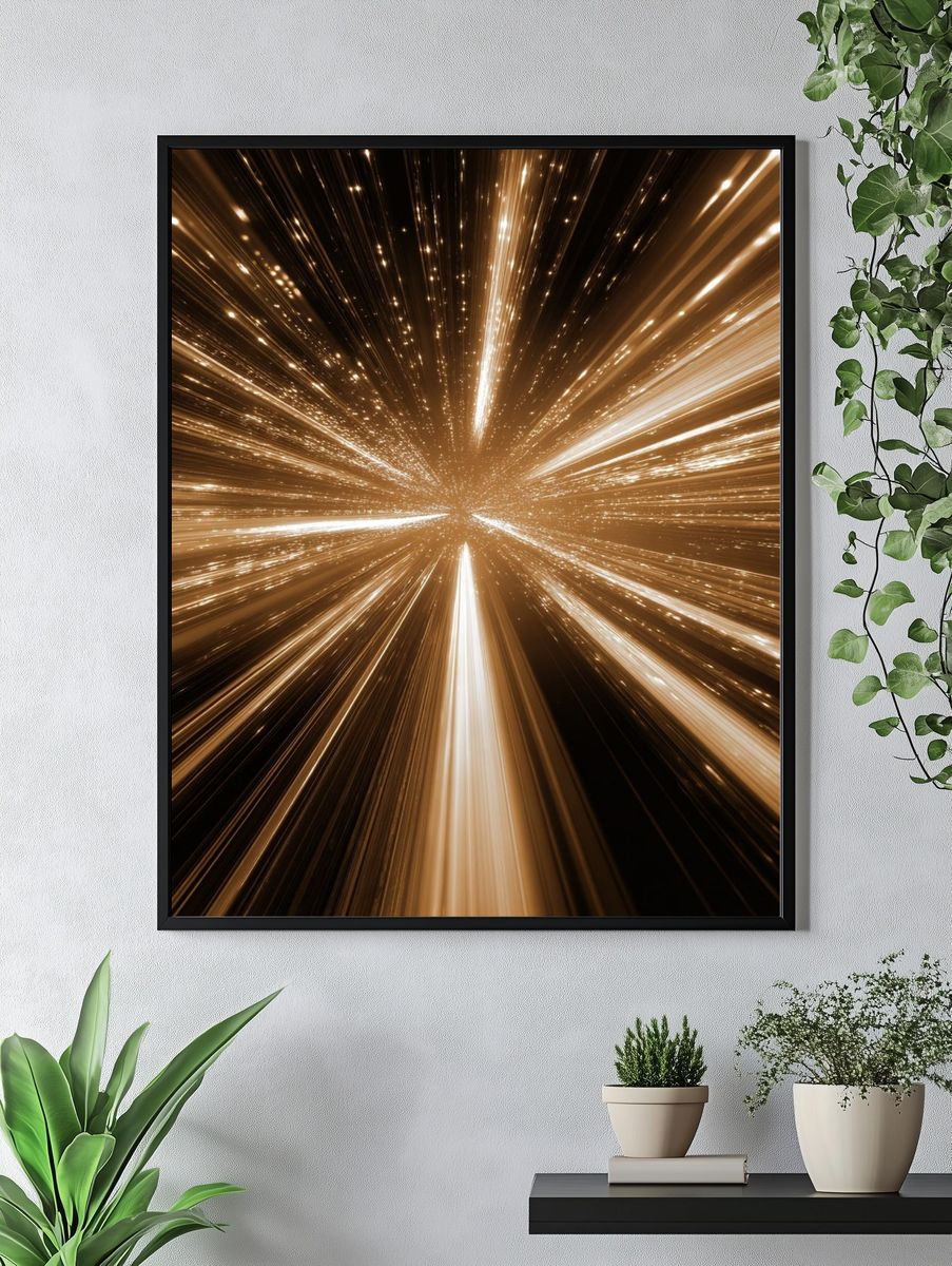 Cosmic Light Burst — Abstract Print. — room view 4
