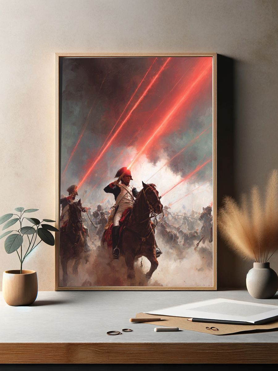 Epic Battle Scene — Fine Art Print. — room view 2