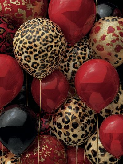Leopard Print Balloons — Art Print. poster print