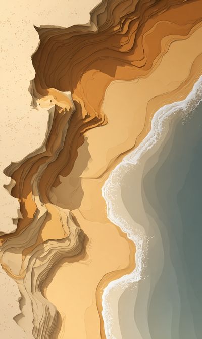 Coastal Landscape — Abstract Print. poster print