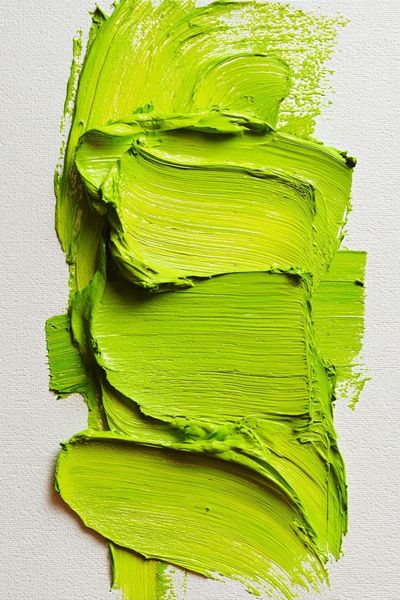 Vibrant Green Brushstroke — Abstract Print
