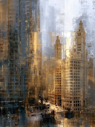 Urban Skyline — Abstract Print. poster print