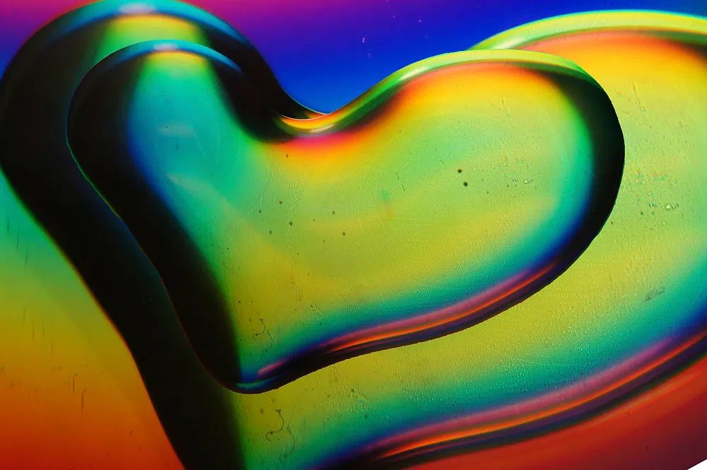 Colorful Heart Abstract Poster. poster detail