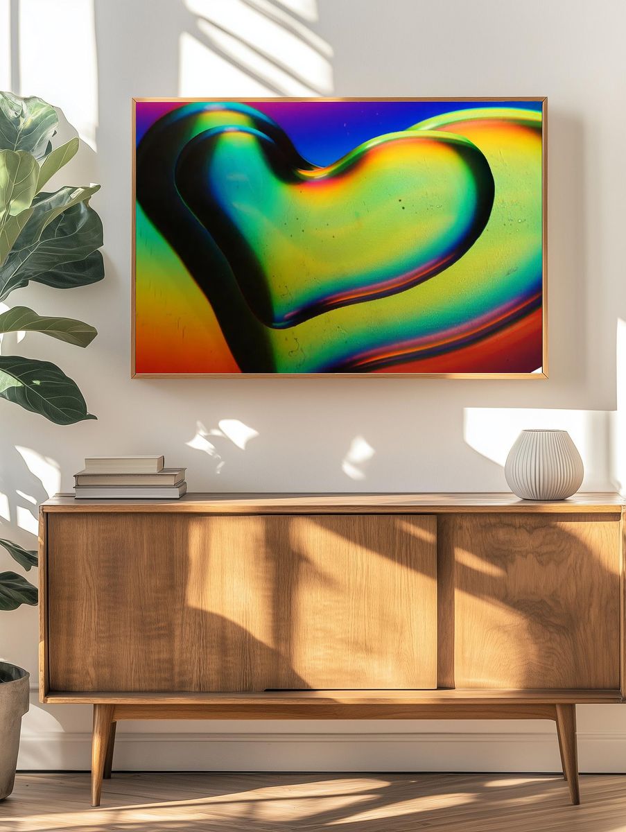 Colorful Heart Abstract Poster. — room view 3