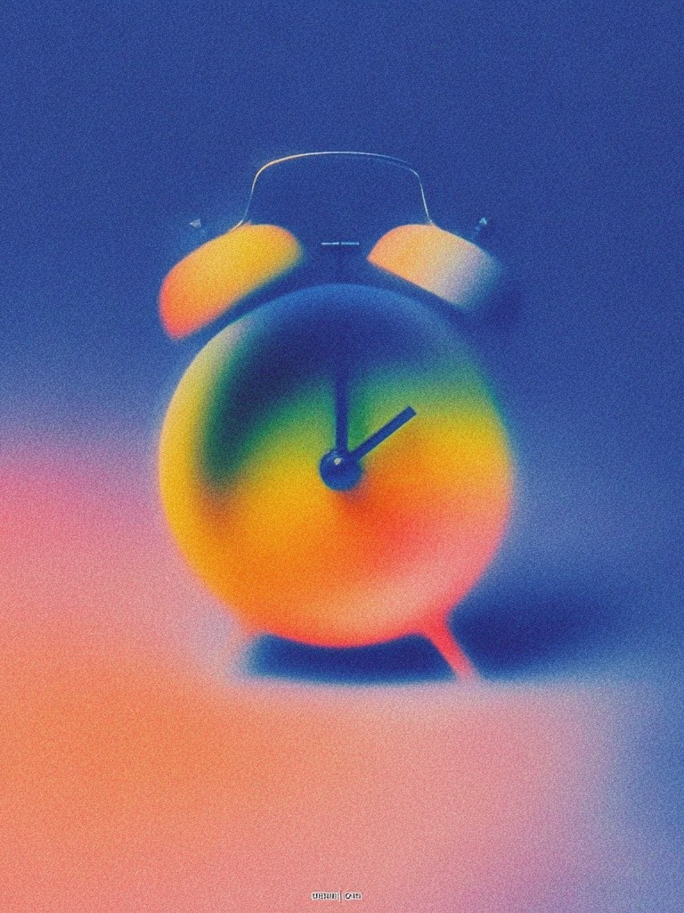 Colorful Alarm Clock — Abstract Print. poster detail