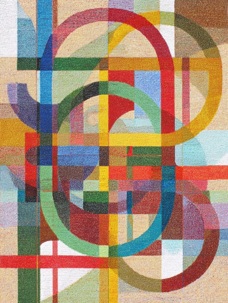 Colorful Geometric Abstract Poster. poster detail