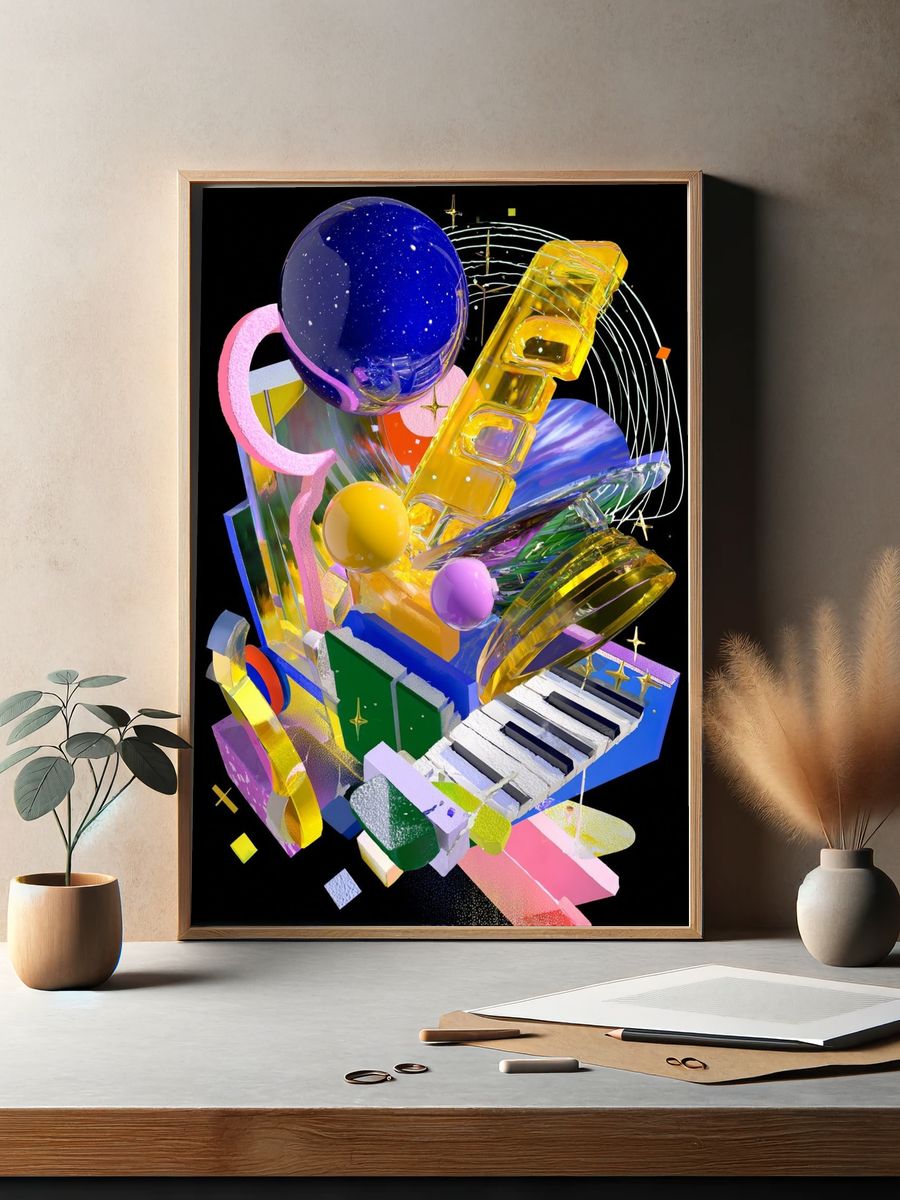 Abstract Geometric Poster. — room view 2