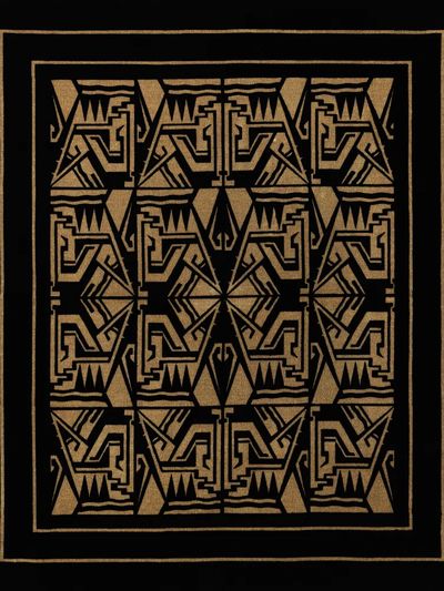 Geometric Black and Gold Pattern Poster. poster print