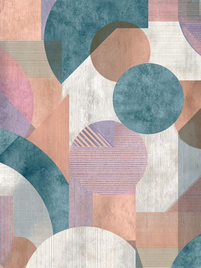 Pastel Geometric Abstract Poster. poster print