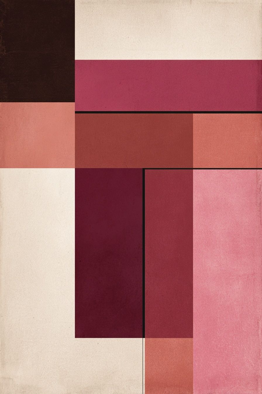 Geometric Rose Blocks Poster. poster detail