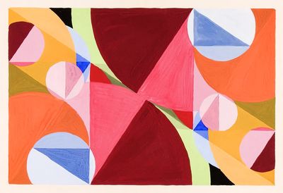 Area Broken Perpendiculars (ca.1934) painting. poster