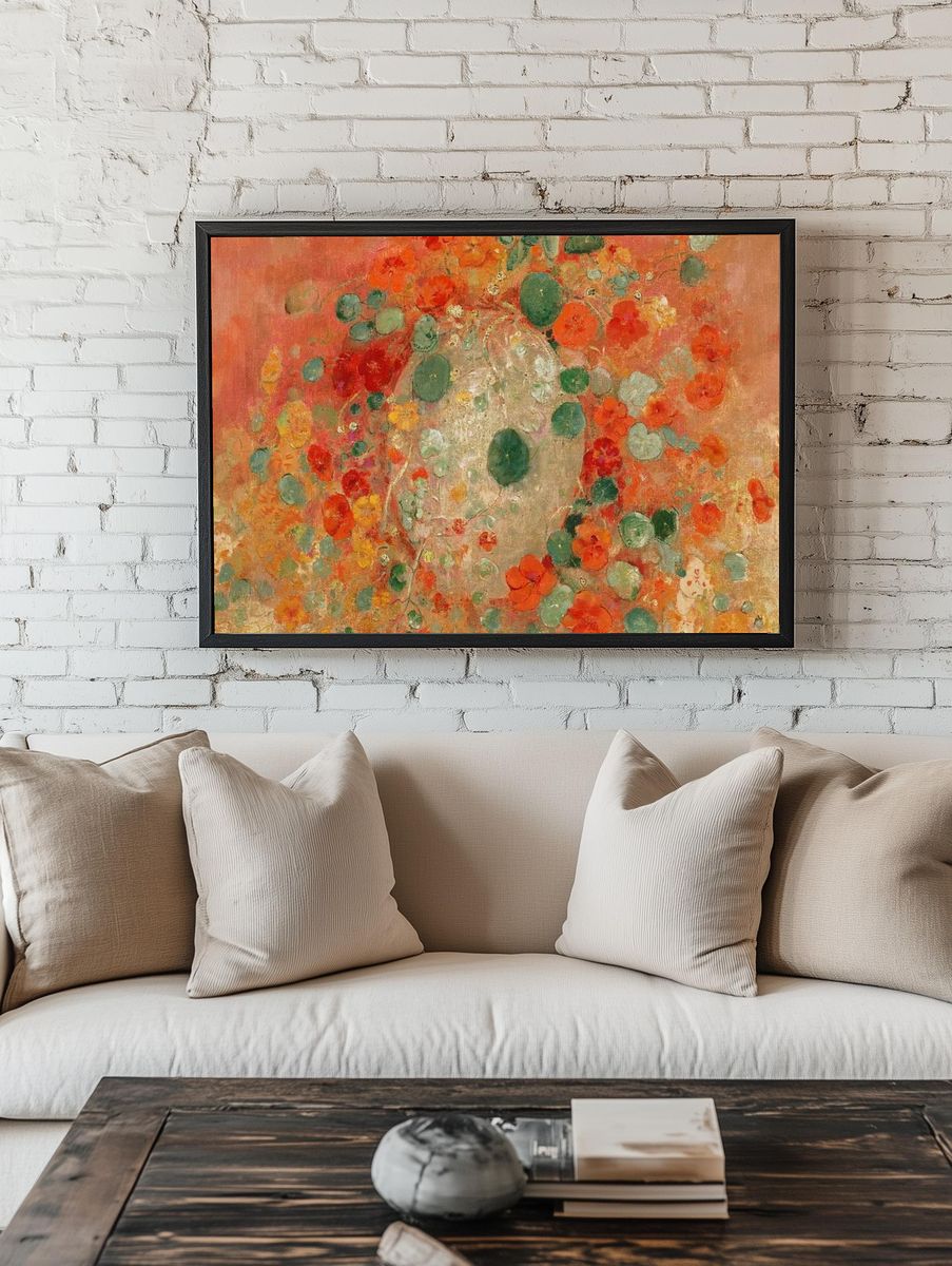Floral Abstract Garden Poster. — room view 1