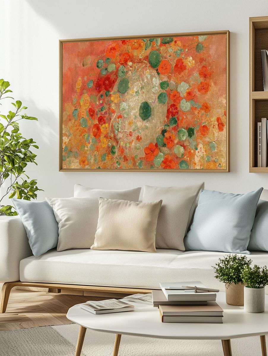 Floral Abstract Garden Poster. — room view 2