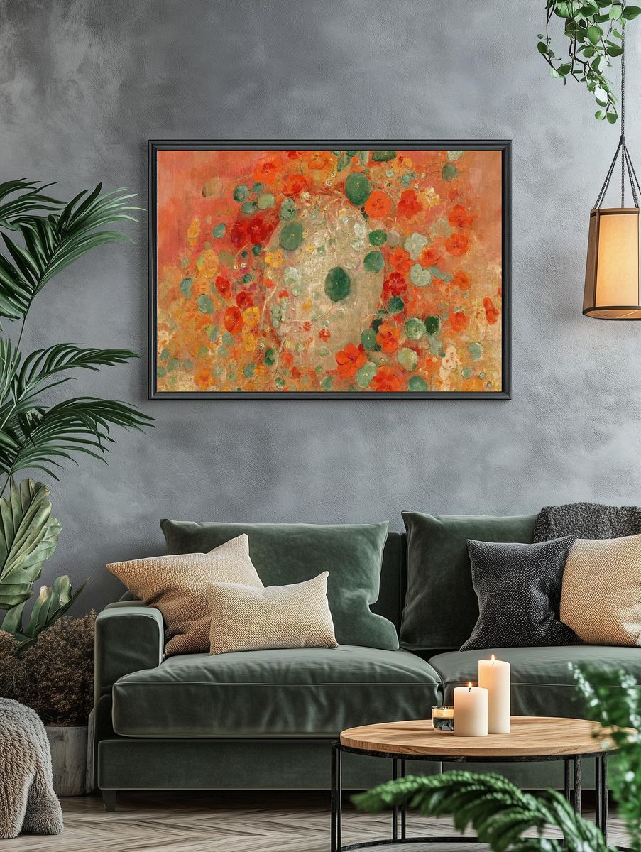 Floral Abstract Garden Poster. — room view 4
