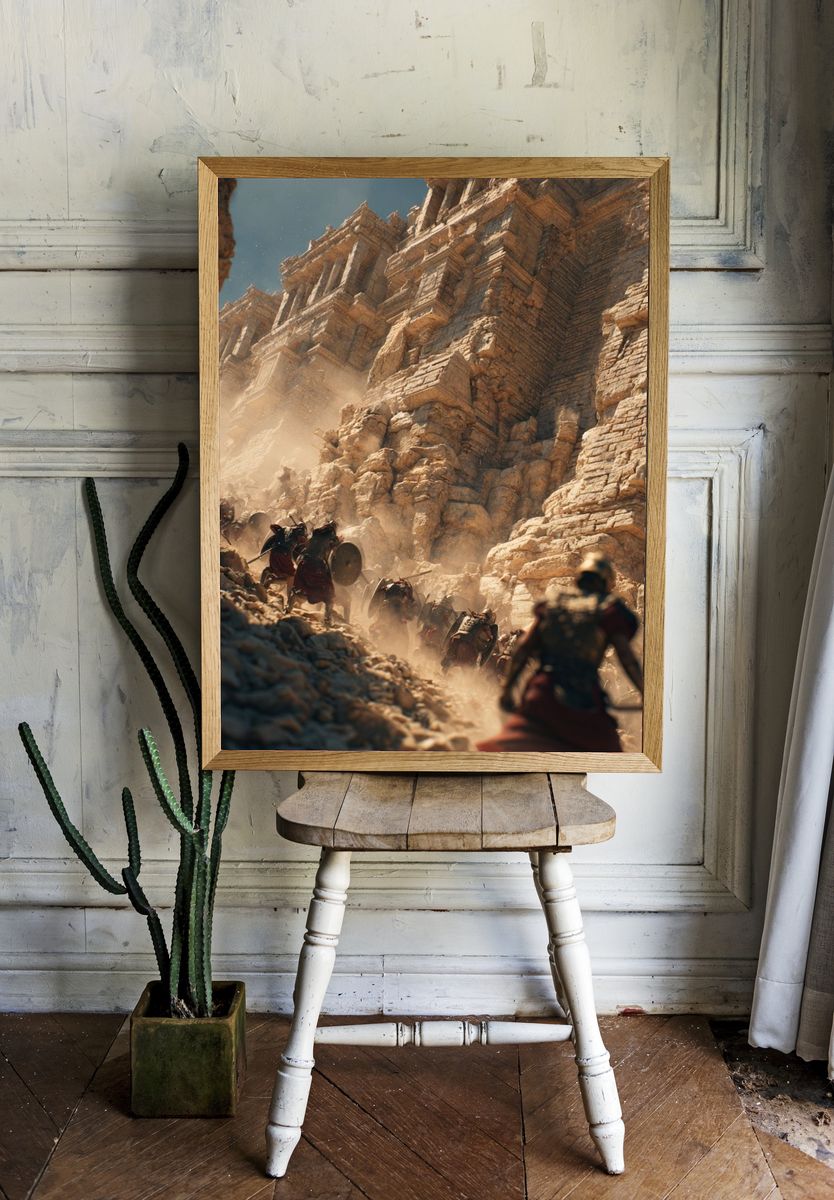 Ancient Warriors — Epic Battle Print. — room view 1