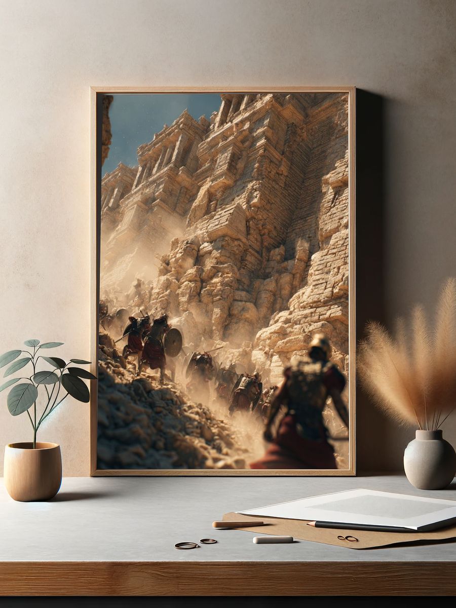Ancient Warriors — Epic Battle Print. — room view 2