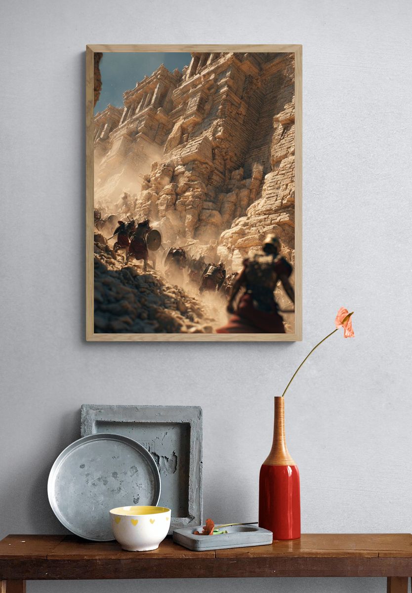 Ancient Warriors — Epic Battle Print. — room view 3