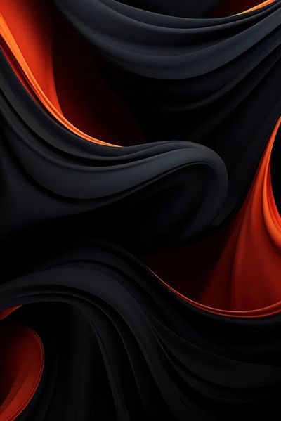 Abstract Black and Red Waves Poster. poster print