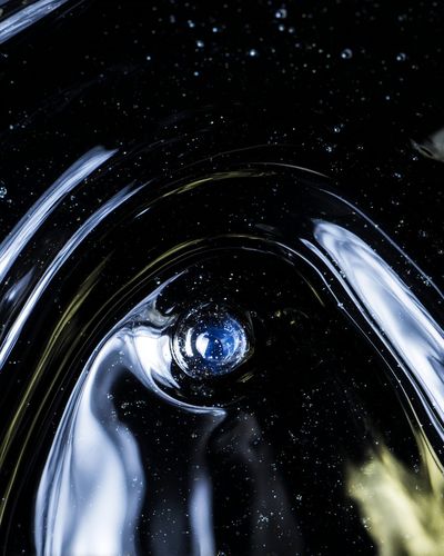 Cosmic Glass Swirl Abstract Poster. poster print