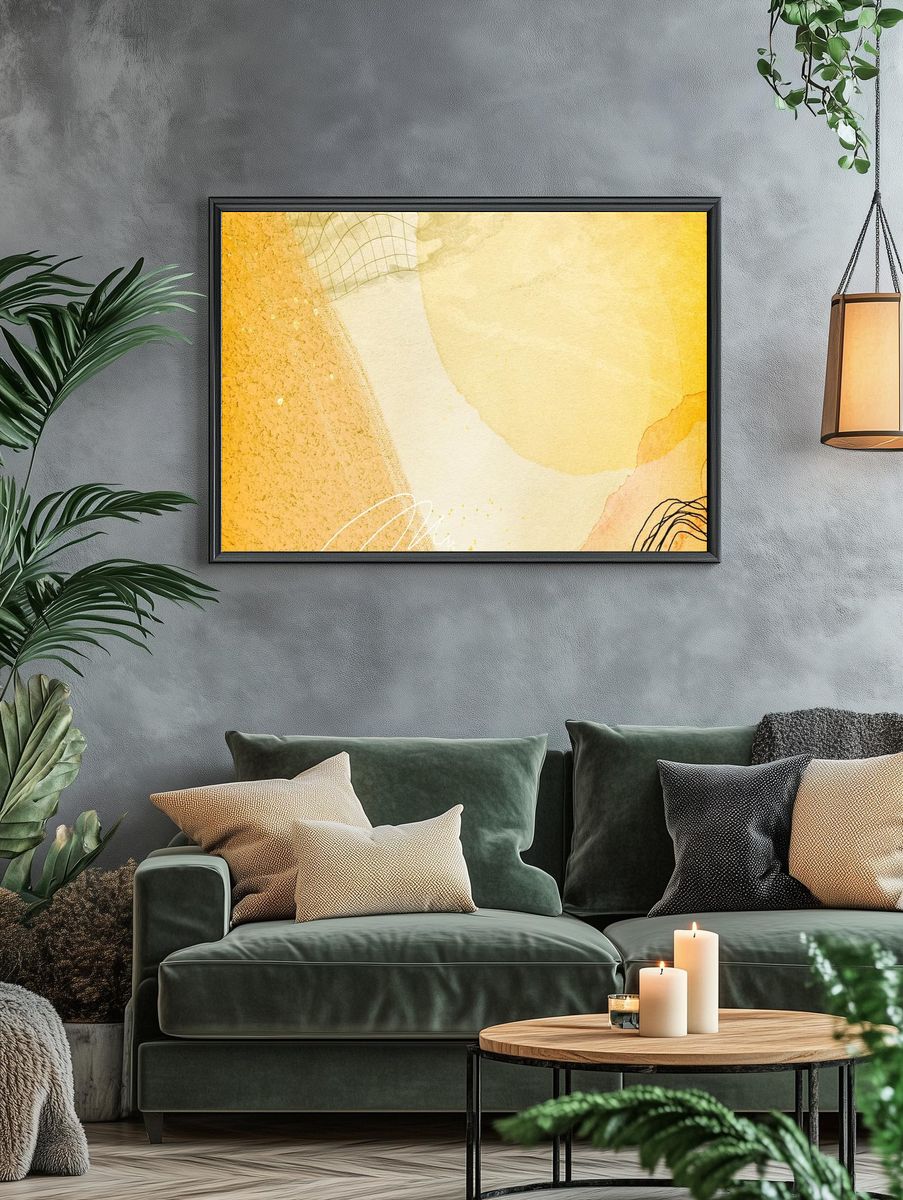 Abstract gold watercolor background. — room view 4