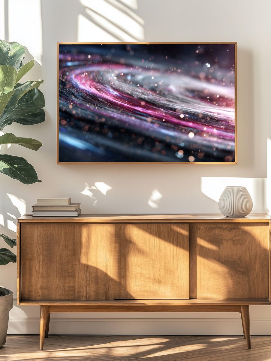 Cosmic Swirl Abstract Poster. — room view 3