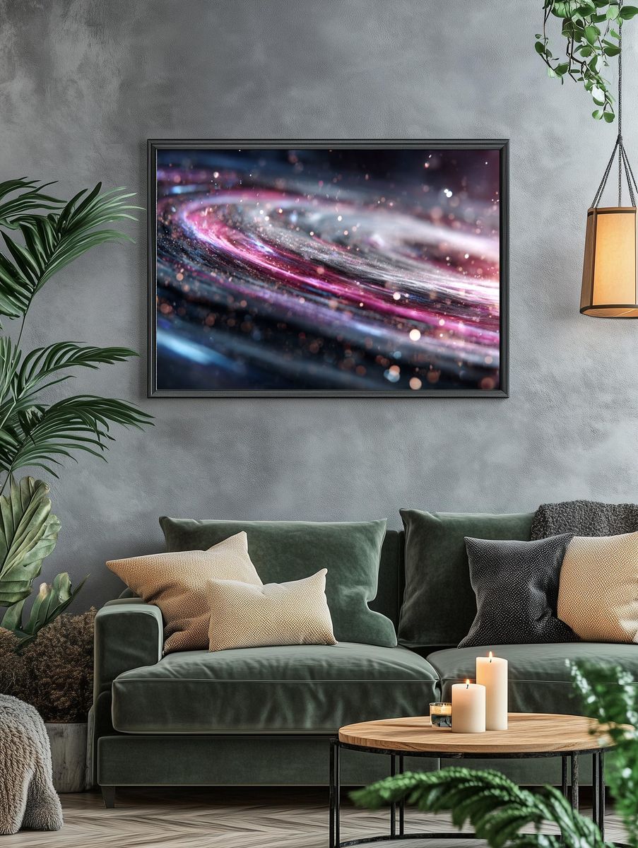 Cosmic Swirl Abstract Poster. — room view 4