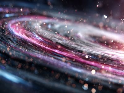 Cosmic Swirl Abstract Poster. poster