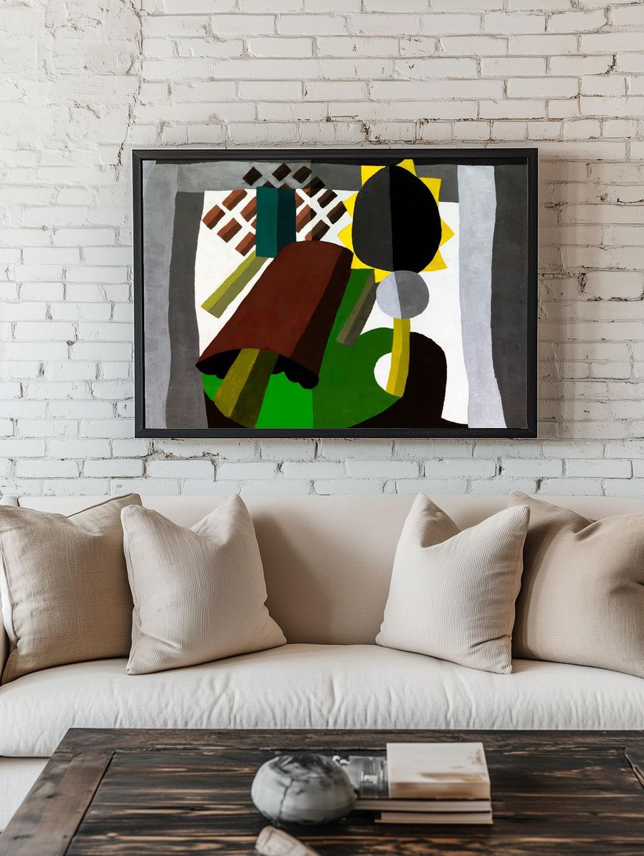 Geometric Still Life Abstract Poster. — room view 1