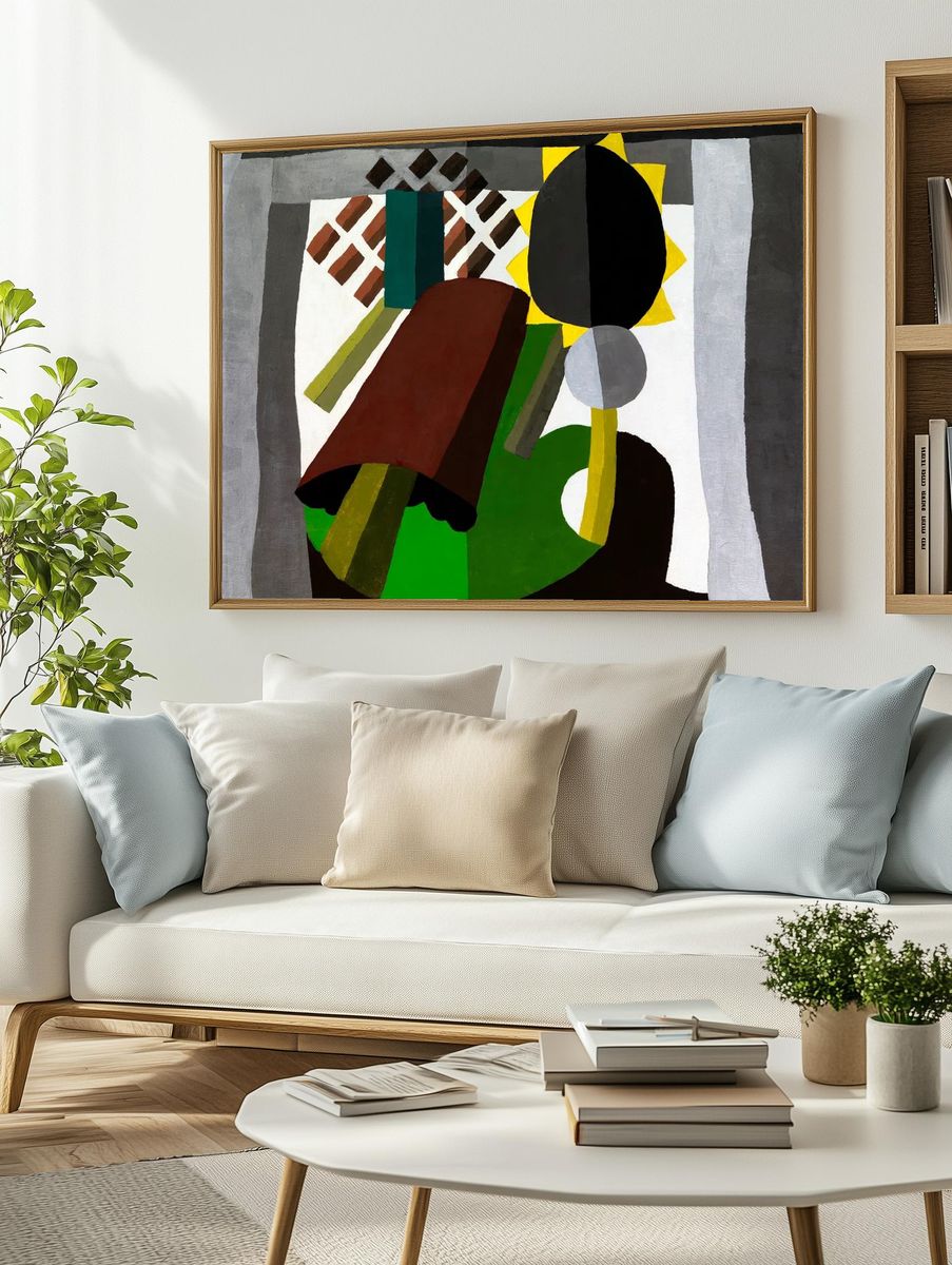 Geometric Still Life Abstract Poster. — room view 2