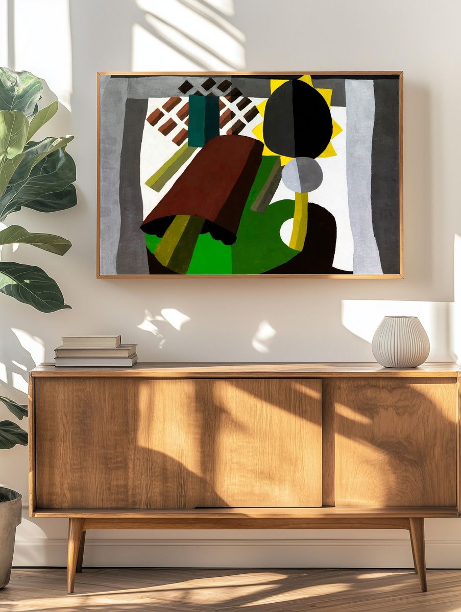 Geometric Still Life Abstract Poster. — room view 3