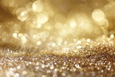 Golden Glitter Bokeh Abstract Poster. poster print