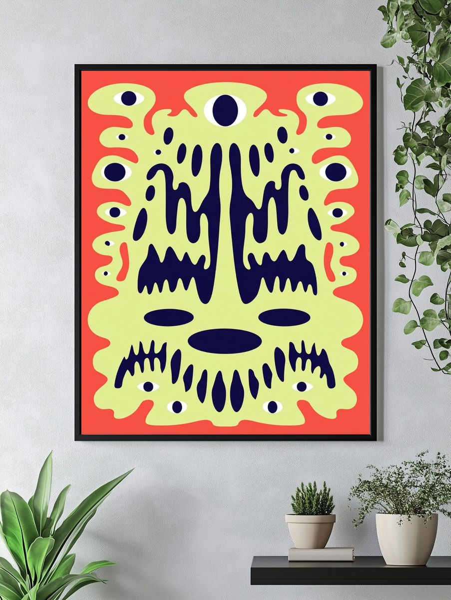 Psychedelic Eye Abstract Poster. — room view 4