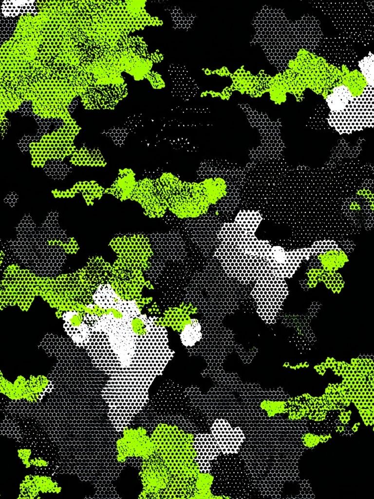 Neon Camouflage Abstract Poster. poster detail