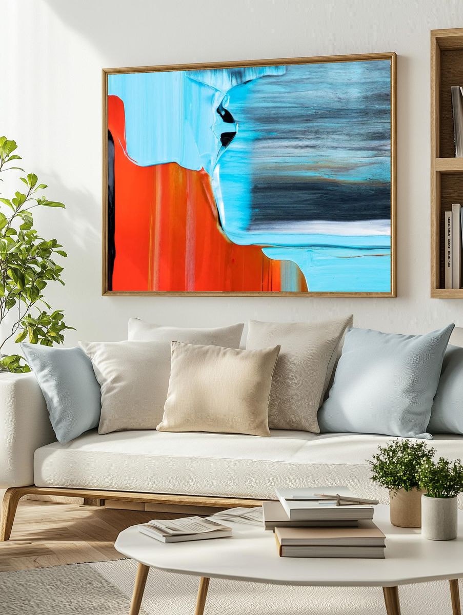 Colorful textured background wallpaper, abstract. — room view 2