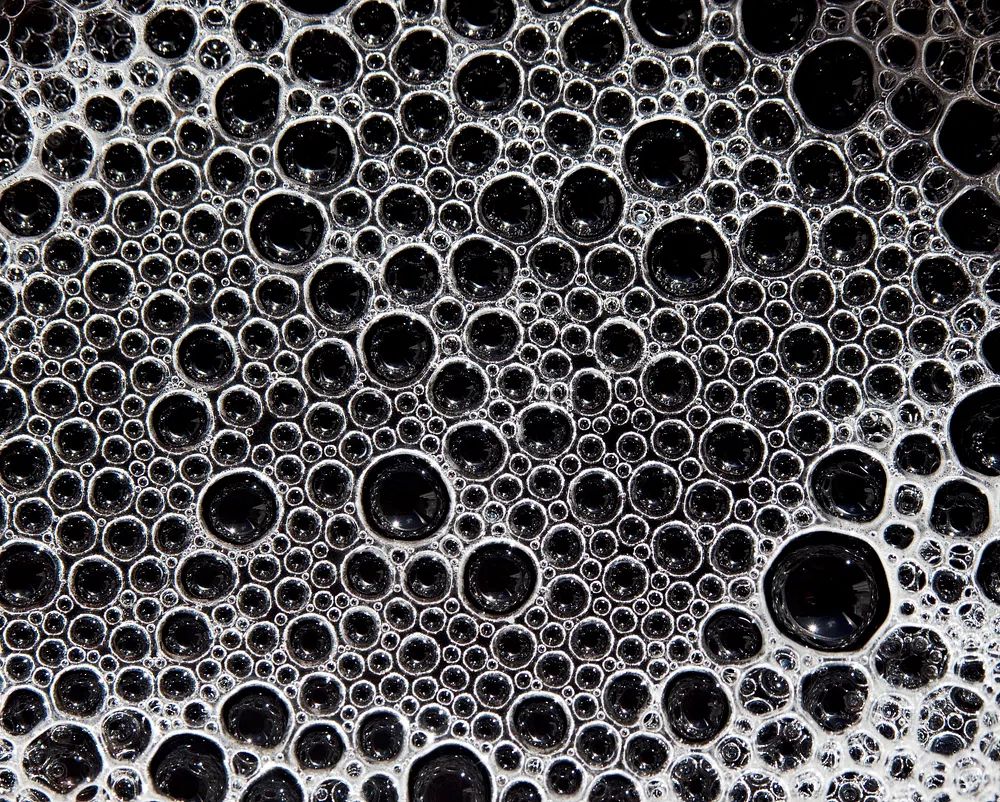 Monochrome Bubble Texture Poster. poster — abstract art