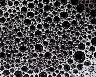 Monochrome Bubble Texture Poster. poster