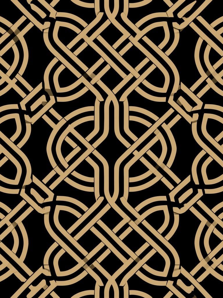 Art Deco Knot Pattern Poster. poster — fine-art art