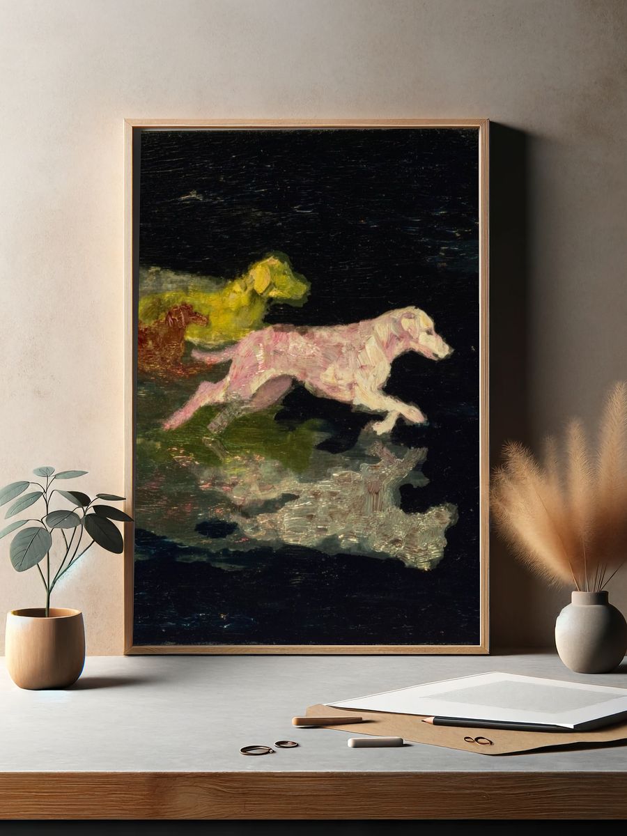 Running Dogs — Fine Art Print. — room view 2