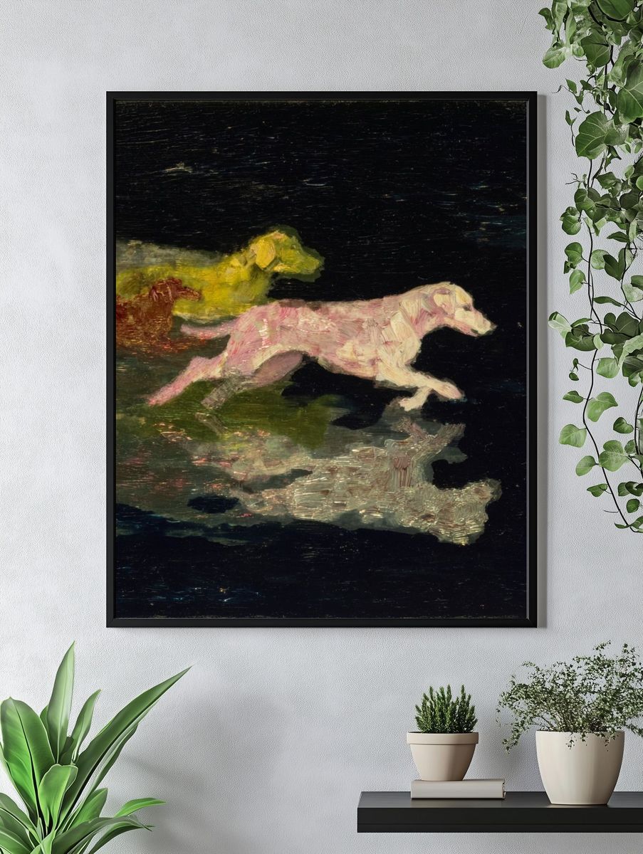 Running Dogs — Fine Art Print. — room view 4