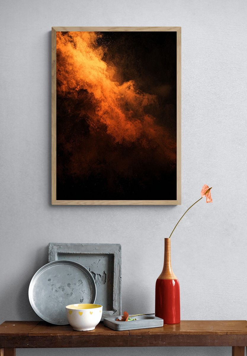 Fiery Abstract Explosion Poster. — room view 3