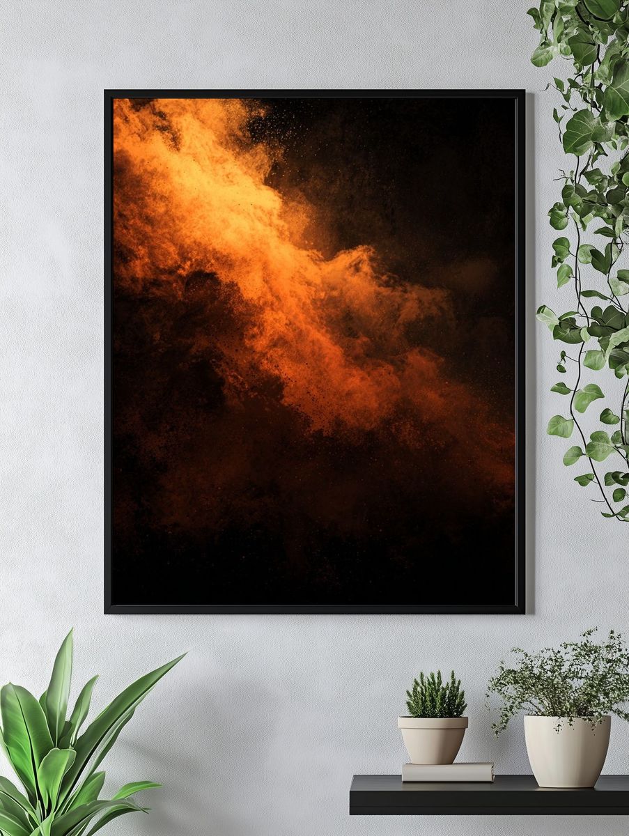Fiery Abstract Explosion Poster. — room view 4